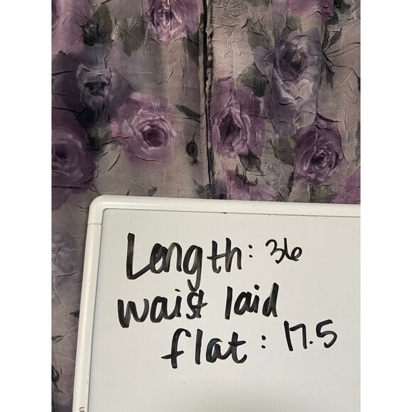 Vintage Dressbarn Women's Purple Floral Boho Midi Skirt Size 14 - Picture 9 of 9